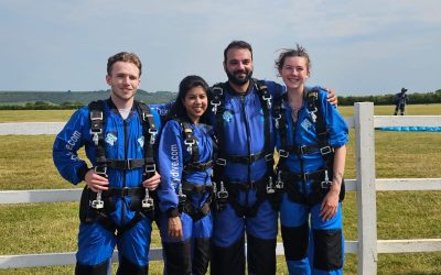 360 Law Group’s skydive raises over £2,500 for Camberley’s The Hope Hub charity